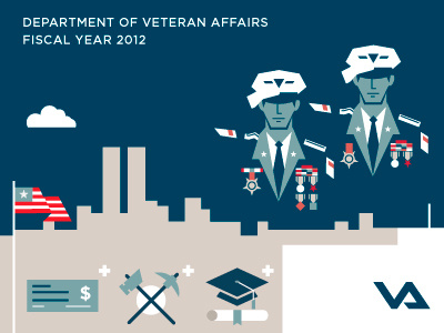 Department of Veteran Affairs affairs department illustration vector veterans