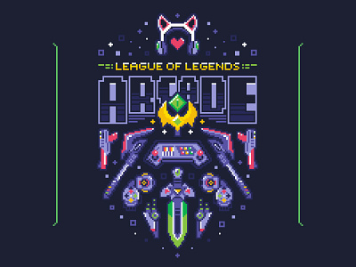 Arcade Hoodie apparel arcade gaming hoodie illustration league of legends pixel vector