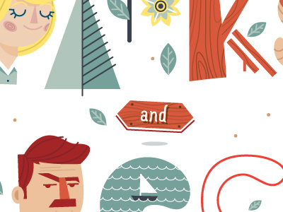 Parks & Rec illustration leslie knope ron swanson typography vector