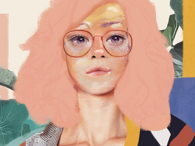 Juliet art collage color cover face illustration painting portrait poster vector