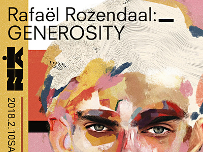 Rafael art collage face illustration portrait poster