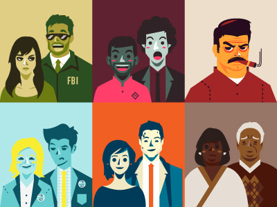 Parks & Rec cube illustration parks and rec parks and recreation vector