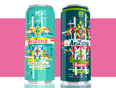 Arizona Can Final arizona branding cans illustration logo packaging tea vector