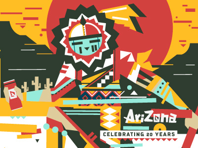 Arizona poster arizona branding illustration logo poster tea vector