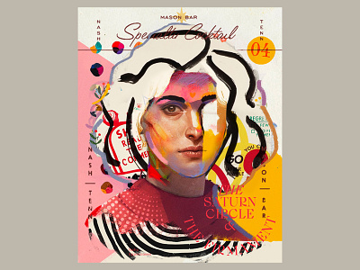 Mandy art collage design illustration portrait poster vector