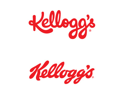 Kelloggs branding identity kelloggs letter logo type typography vector