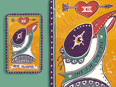 One Magpie Tarot Card