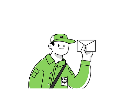 Postman design graphic illustration