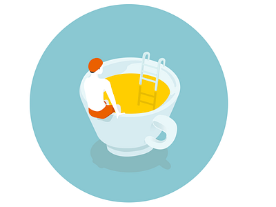 [Graphic] cup, man branding design flat graphic illustration