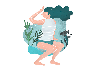 [Graphic] Mermaid animation app branding design flat graphic icon illustration illustrator party ui ux vector website