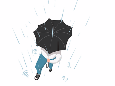 [Graphic] Raining, Umbrella, Urban animation app branding celebrate design flat graphic icon illustration illustrator minimal party type typography ui ux vector web website