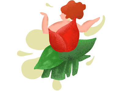 [Graphic] Flower, Spring, girl animation app art branding celebrate design flat graphic icon illustration illustrator minimal party type typography ui ux vector web website