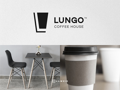 Coffee cup, Chair, Letter L chair coffee coffee house design flat graphicdesign illustration instagram letter l logo vector