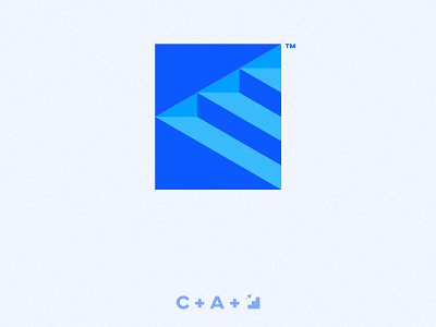 C A Escalator / Logo blue design escalator flat graphicdesign illustration instagram letter a letter c like logo logo design logotype minimal up vector wordmark