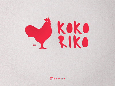 CHICKEN LOGO / Koko riko animals chicken design flat food graphicdesign illustration instagram instagram post koko like logo red riko typography vector