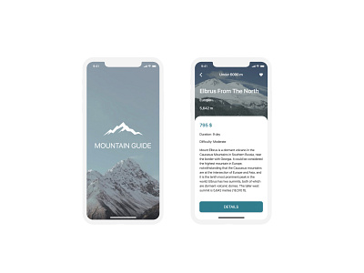 Mountain Guide Mobile App app design design app graphic design logo mobile ui ui ux ux ux ui