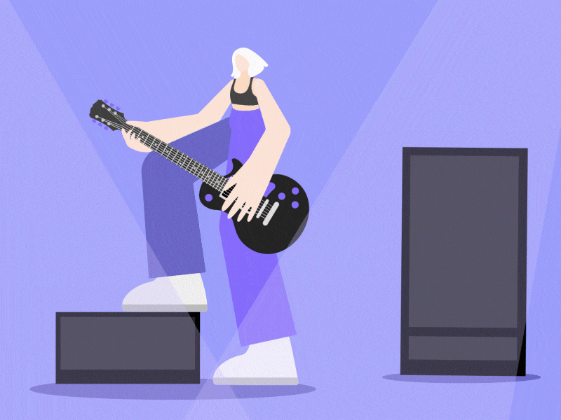 Guitar Player aftereffects animated gif animation illustration motion