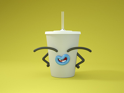 Cup Boy c4d character cinema 4d cup face octane render