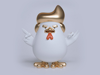 Year of the Rooster c4d character cinema 4d octane rooster trump