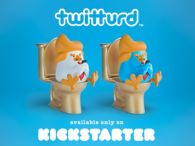 Twitturd character cinema 4d design kickstarter toy trump vinyl toy