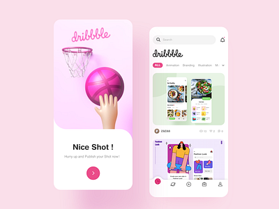 Hello Dribbble ! c4d mobile ui