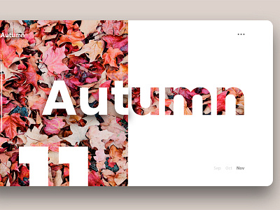 Autumn poster app branding design minimal trand ui ux web website
