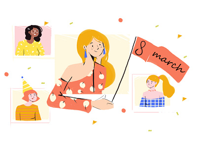 8march !!! 2d 8 art character color day design dress flag flat girl hair happy illustration march nation nature ui vector womensday