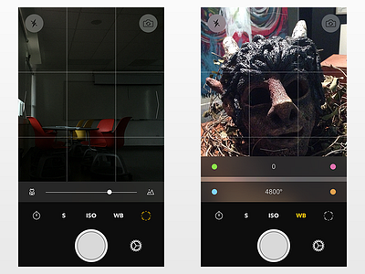 UI for Reuk 8 app camera dark icons ios iphone manual ui