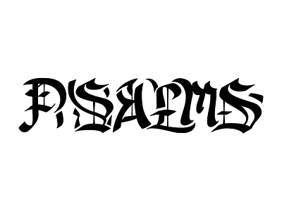 Psalms Series Logo bible blackletter custom hybrid logo psalms typography
