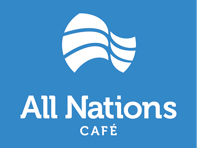 All Nations Café cafe church flag globe logo ministry museo outreach program