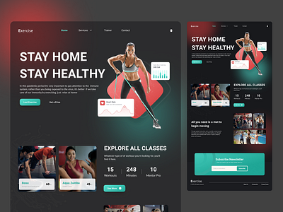 Exercise Workout Website | Landing Page