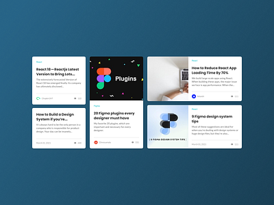 Card Article | Component article blog card card component component design figma news ui web design
