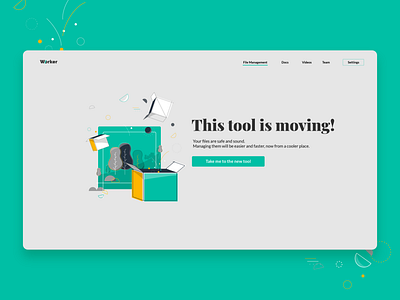 Redirection Page design illustration moving tool ui ux vector