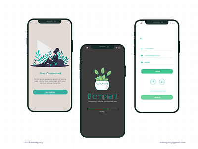 Blomplant: knowing nature surrounds you aplication app app design branding debut design dribbble flatdesign icon design illustration logo ui ux uxui