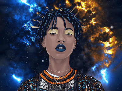 Greetings, Dribbble-lings debut debut shot design detailed illustration space textile texture vector willow willow smith