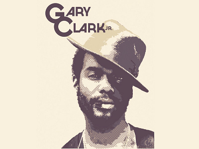 Gary Clark Jr halftone music poster vector