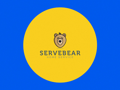 Servebear bear branding home service identity illustration logo mark minimal serve simple vector