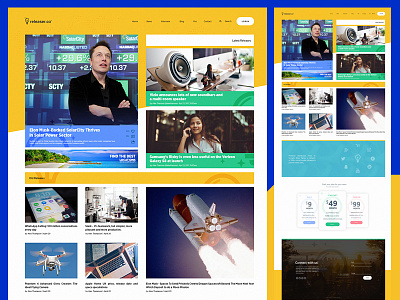 Releaser Landing Page agency colorful creative design homepage interface onepage page responsive ui web website