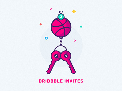 2x Dribbble Invite Giveaway draft dribbble giveaway illustration invitation invite invites key player portfolio reward