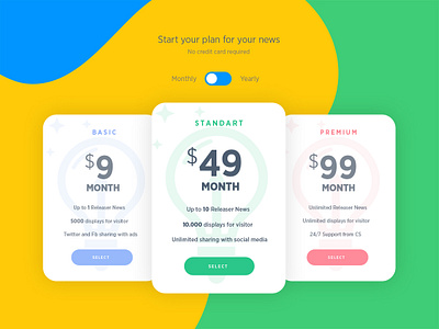 Pricing Plan by Studio Lina on Dribbble