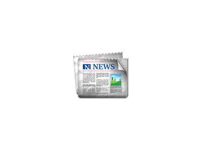 News App Icon android crumpled curl flat ios mobile news newspaper paper