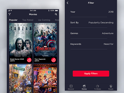 Movie App - Filter Page