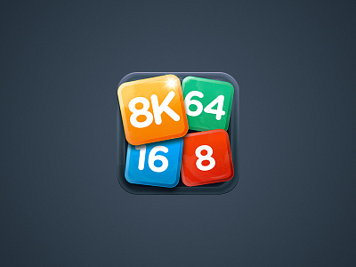 Game App Icon android app block colorful game icon ios ipad iphone merge mobile tile