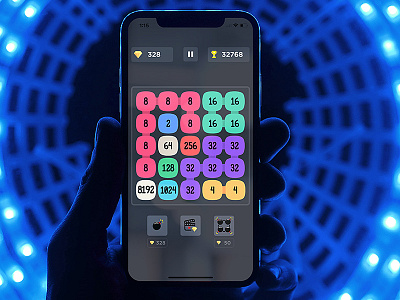 Game UI - Game Board colorful cup design diamond game illustration ios ipad iphone menu score tile