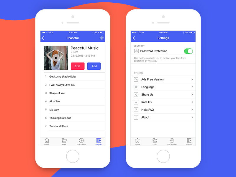 File Manager Playlist and Settings by Studio Lina on Dribbble