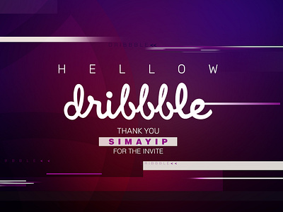 Hello Dribbble! debut dribbble dribbble best shot first hello invitation invite pink thank thank you thanks