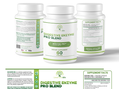 Digestive Enzyme bottle design graphics medical medicine packaging pharmaceutical pharmacy pill pills