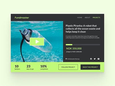 Daily UI Day 32 - Crowdfunding campaign dailyui ui design