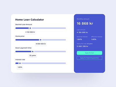 Daily UI Day 36 - EMI calculator dailyui ui design