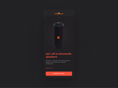 Daily UI Day 61 - Redeem coupon dailyui ui design